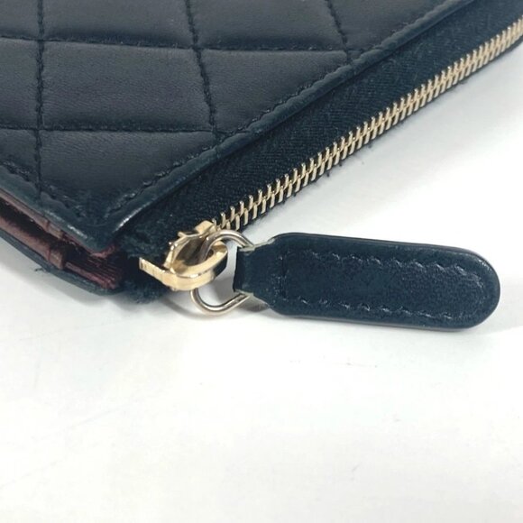 CHANEL CC CC Mark Logo Matelasse Quilted Wallet L-shaped zipper coin purse - Picture 16 of 16